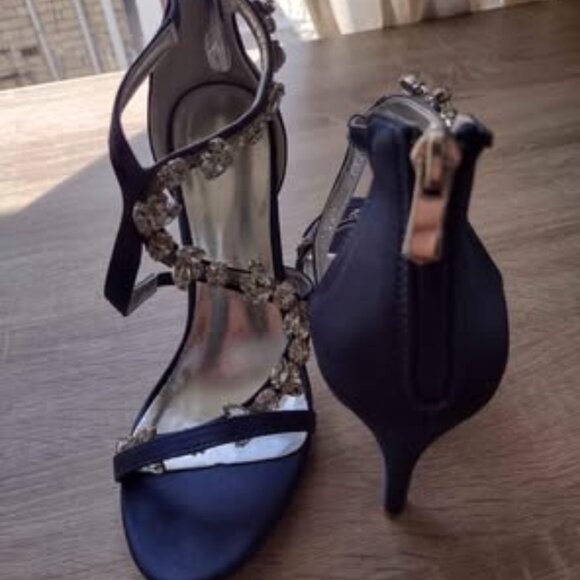Navy blue high heels - Picture 2 of 3